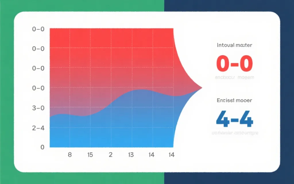 泊松比分矩阵热力图示例：根据两队预期进球生成0-0到4-4概率分布