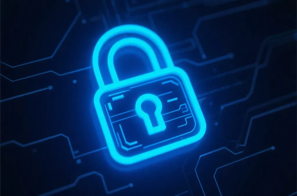 网络安全与隐私保护数字锁示意图